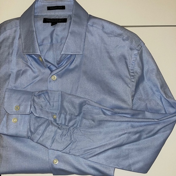 Banana Republic Light Blue Dress Long Sleeve Shirt Men’s Medium Slim - Picture 3 of 3
